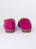 JOLANA & FENENA Leren instappers roze/oranje