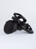 JOLANA & FENENA Leren sandalen zwart