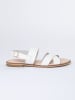 JOLANA & FENENA Leder-Sandalen in Weiß