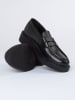 JOLANA & FENENA Leren mocassins zwart