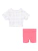 Converse 2tlg. Outfit in Weiß/ Pink