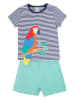 Frugi 2tlg. Outfit "Parrot" in Dunkelblau/ Weiß/ Türkis