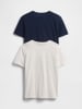 GAP 2er-Set: Shirts in Weiß/ Dunkelblau
