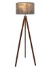näve Staande lamp "Filco" grijs/bruin - (H)147 x Ø 45 cm
