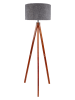 näve Staande lamp "Filco" grijs/bruin - (H)147 x Ø 45 cm