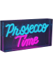 näve LED-Schriftleuchte "Prosecco Time" in Türkis/ Pink - (B)30 x (H)15 cm