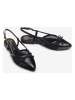 Unisa Leren slingballerina's zwart