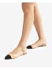 Unisa Leder-Slingballerinas in Beige/ Schwarz