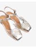 Unisa Leren enkelsandalen zilverkleurig