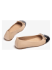 Unisa Leren ballerina's beige/zwart