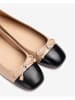Unisa Leder-Ballerinas in Beige/ Schwarz