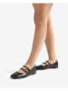 Unisa Skórzane baleriny w kolorze czarnym z paskiem
