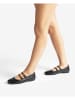 Unisa Skórzane baleriny w kolorze czarnym z paskiem