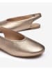 Unisa Leren slingballerina's goudkleurig