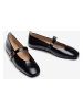 Unisa Skórzane baleriny w kolorze czarnym z paskiem