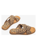 Unisa Skórzane klapki w kolorze brązowym