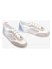 Unisa Leren sneakers wit/lichtblauw/beige