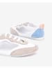 Unisa Leder-Sneakers in Weiß/ Hellblau/ Beige