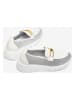 Unisa Leren mocassins wit/grijs