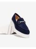 Unisa Skórzane mokasyny w kolorze granatowym