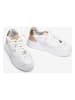 Unisa Leder-Sneakers in Weiß/ Hellbraun/ Gold
