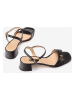 Unisa Leren haksandalen zwart