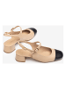 Unisa Leder-Pumps in Beige/ Schwarz