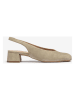 Unisa Leren slingpumps beige