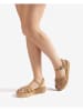 Unisa Leder-Keilsandaletten in Beige
