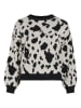 Vila Pullover "Tip" in Grau/ Schwarz