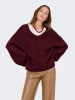 JDY Pullover "Dydinea" in Bordeaux