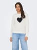 JDY Sweatshirt "Paris" crème/zwart
