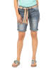 Timezone Spijkershort "Nali" - slim fit - blauw