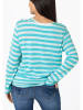 Timezone Pullover in Hellblau/ Weiß