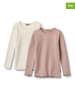 Wheat 2er-Set: Longsleeves "Ida" in Creme/ Rosa