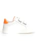 Naturino Leder-Sneakers "Pinn" in Weiß/ Orange