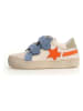 Naturino Leder-Sneakers "Singery" in Beige/ Hellblau/ Orange