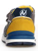 Naturino Leren sneakers "Roy" blauw/geel/lichtbruin