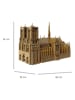 Cartonic Puzzle 3D "Notre-Dame de Paris" w kolorze jasnobrązowym