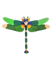 Studio ROOF 3D-Wanddekoration ''Dragonfly'' in Grün - (B)36 x (H)47 x (T)8 cm