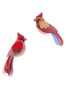 Studio ROOF 3D-Wanddekoration ''Cardinals'' in Rot - (B)16,5 x (H)5,5 x (T)4,5 cm