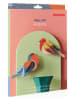 Studio ROOF 3D-Wanddekoration ''Robins'' in Bunt - (B)14,5 x (H)7 x (T)4 cm