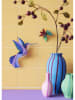 Studio ROOF 3D-Wanddekoration ''Hummingbird'' in Blau - (B)24,5 x (H)17 x (T)5 cm