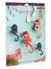 Studio ROOF 3D-Wanddekoration ''Sea horses'' in Koralle/ Blau - (B)17 x (H)39 x (T)10 cm