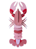 Studio ROOF Dekoracja ścienna 3D "Deluxe Lobster" w kolorze różowym - 22,5 x 61 x 15 cm