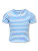 KIDS ONLY Shirt "Nella" in Hellblau/ Weiß