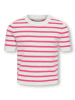 KIDS ONLY Trui "Fie" wit/roze