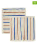 OYOY 2er-Set: Waschlappen "Raita" in Beige - (L)30 x (B)30 cm