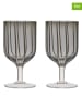 OYOY living design 2er-Set: Weinglas "Mizu" in Grau - 350 ml