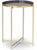 Lifa Living Beistelltisch "Ella" in Gold/ Grau - (H)47,5 x Ø 38 cm